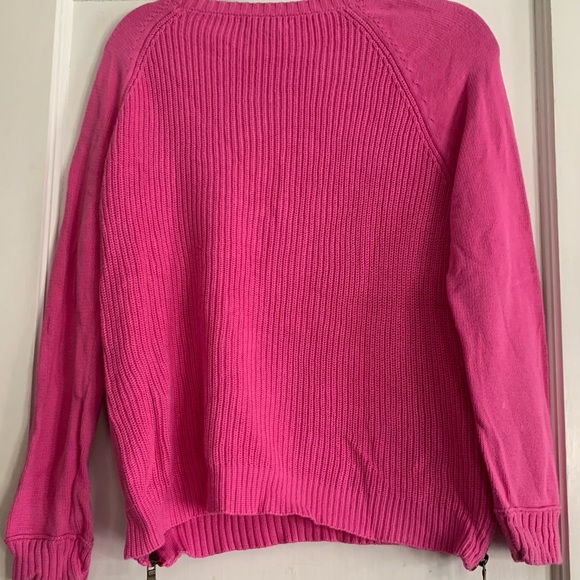 Lauren Jeans Co Lauren Ralph Lauren Womens Chunky Knit Sweater Zip Side Med Y2K - Picture 8 of 8